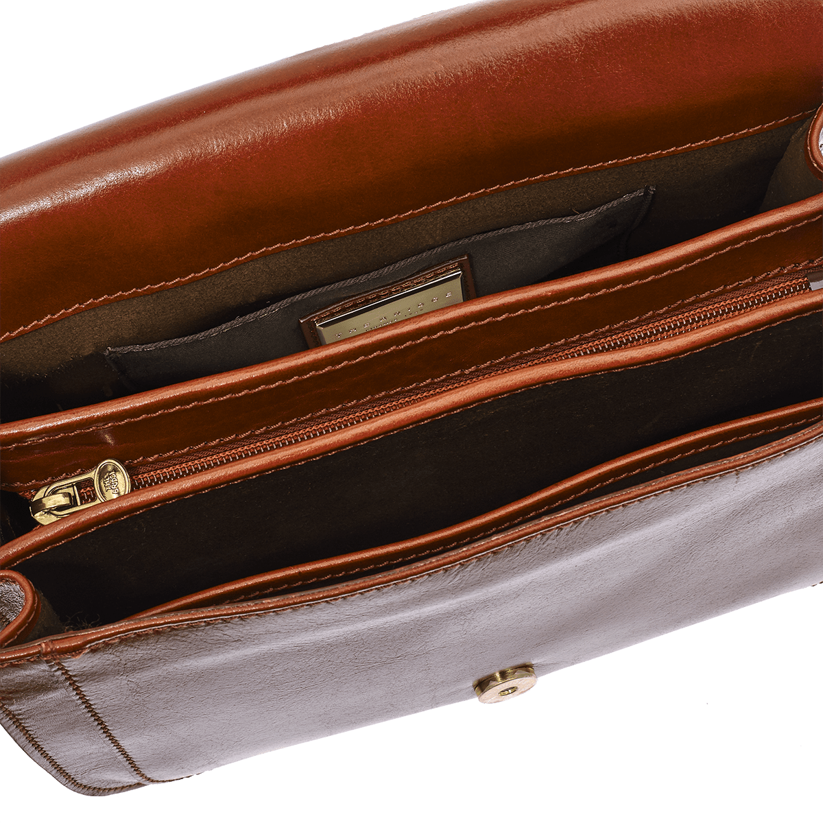 the-bridge-story-borsa-tracolla-donna-in-pelle-marrone-a-scomparti image 2