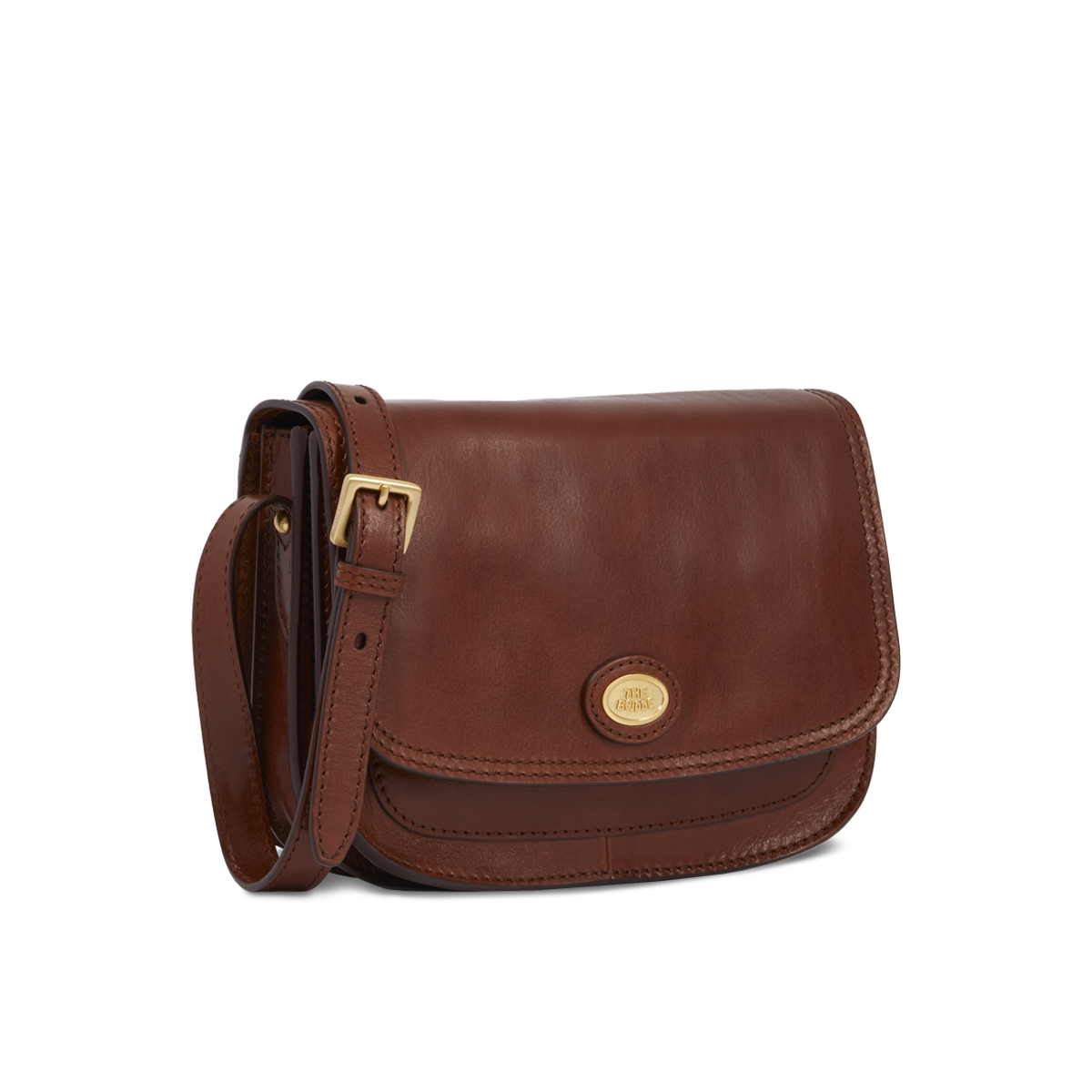 the-bridge-story-borsa-a-tracolla-in-pelle-marrone-oro-a-scomparti image 2