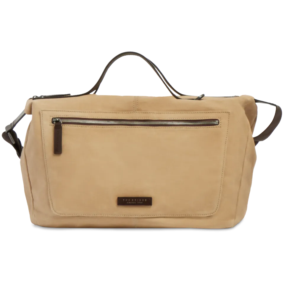 the-bridge-igor-duffle-borsone-viaggio-uomo-in-pelle-e-tessuto-naturale-testa-di image 1