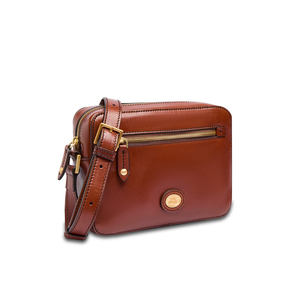 the-bridge-story-uomo-tracolla-uomo-in-pelle-marrone-con-zip-frontale image 2