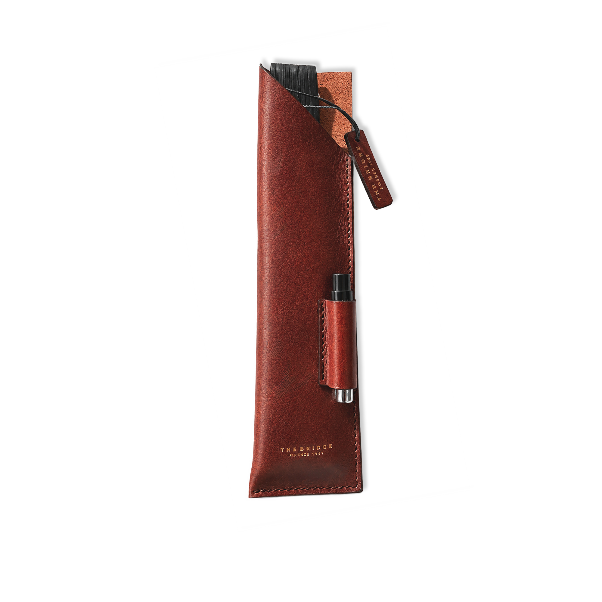 the-bridge-set-ventaglio-con-custodia-in-pelle-malva-oro-unisex image 3