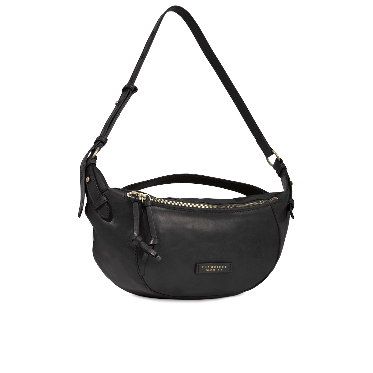 the-bridge-story-borsa-tracolla-donna-in-pelle-morbida-nero-oro image 2