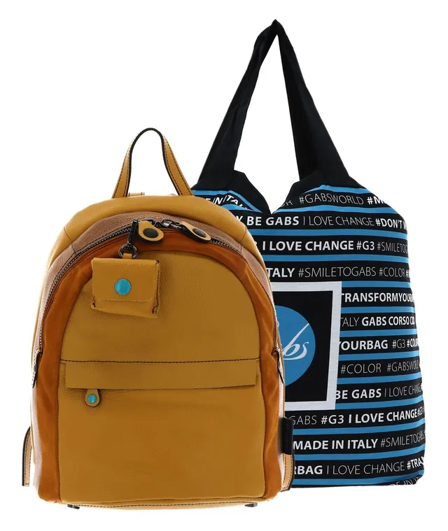 gabs-anja-hokusai-black-zaino-in-pelle-giallo-senape image 1