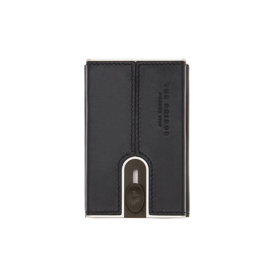 the-bridge-portacarte-in-pelle-a-scatto-con-protezione-rfid-blu-navy-rutenio image 1