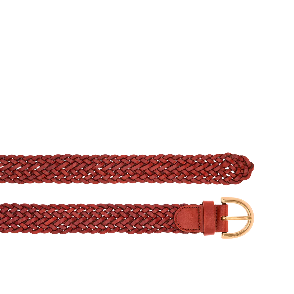 the-bridge-berenice-cintura-in-pelle-donna-intrecciata-marrone-oro image 1