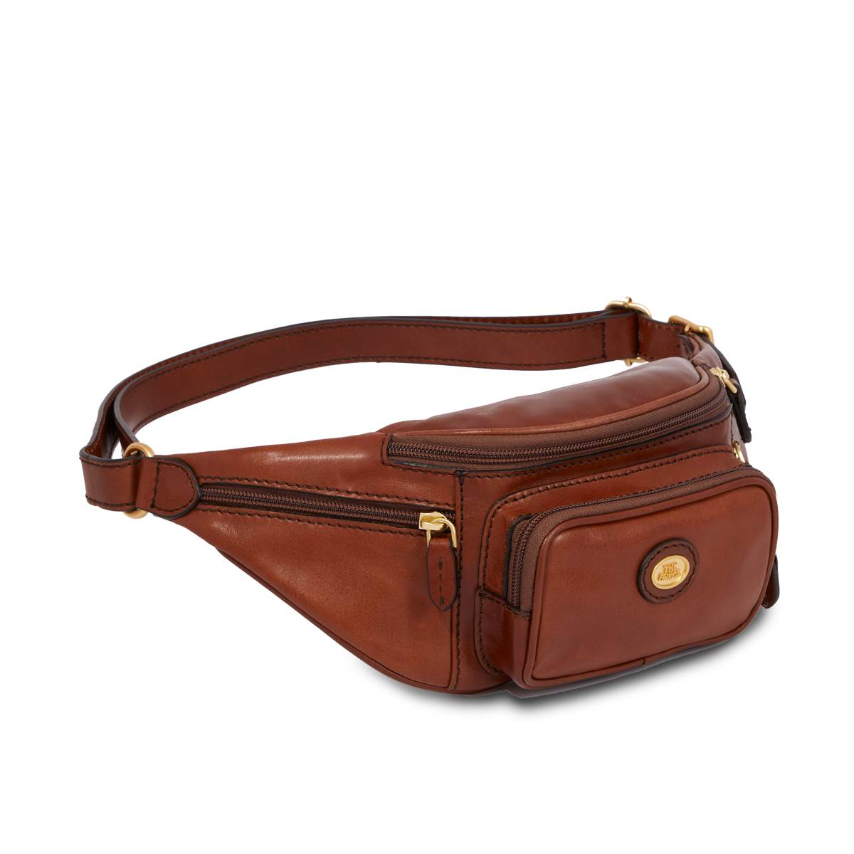 the-bridge-marsupio-uomo-in-pelle-marrone-oro image 2