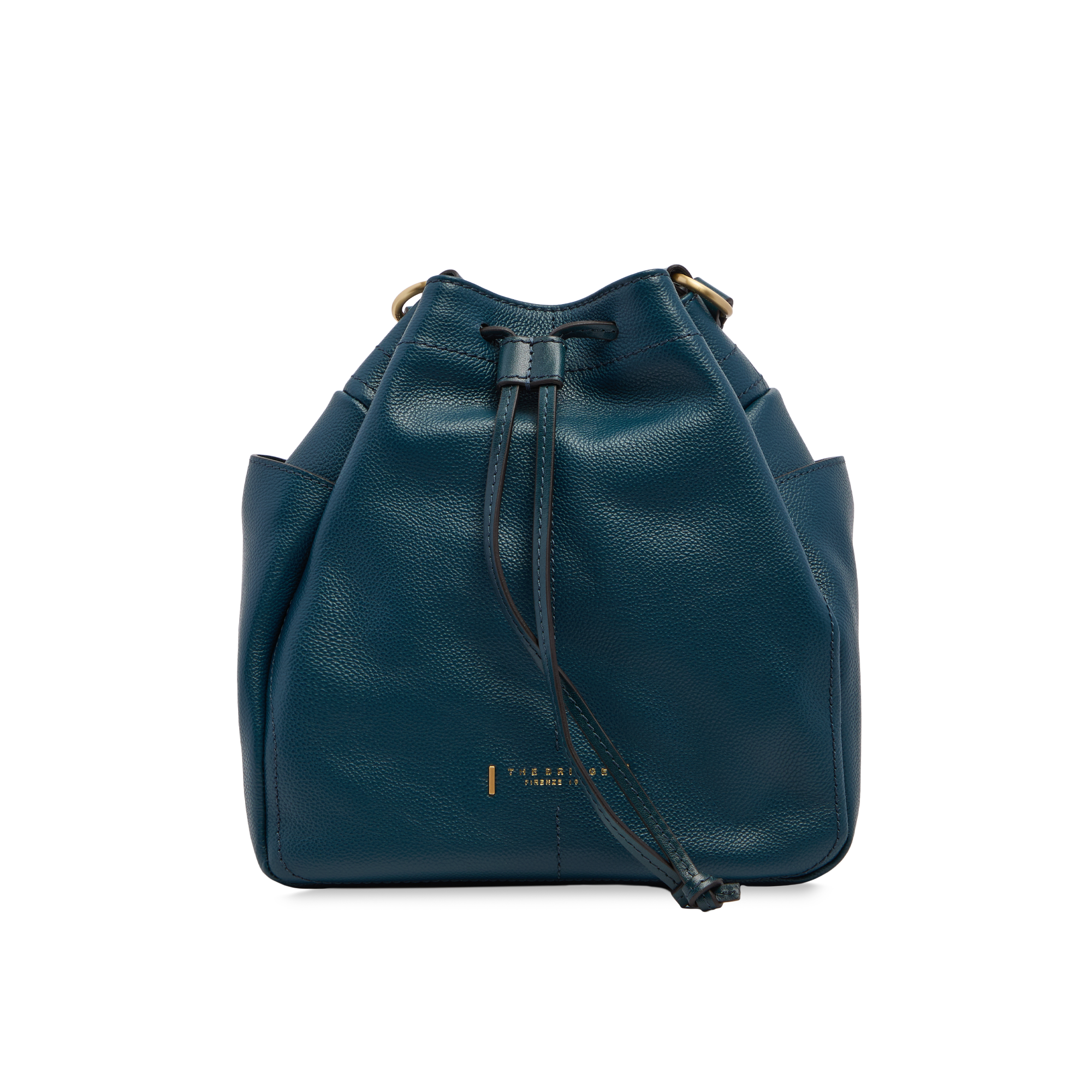 the-bridge-letizia-borsa-secchiello-pelle-pavone-con-oro-donna image 1