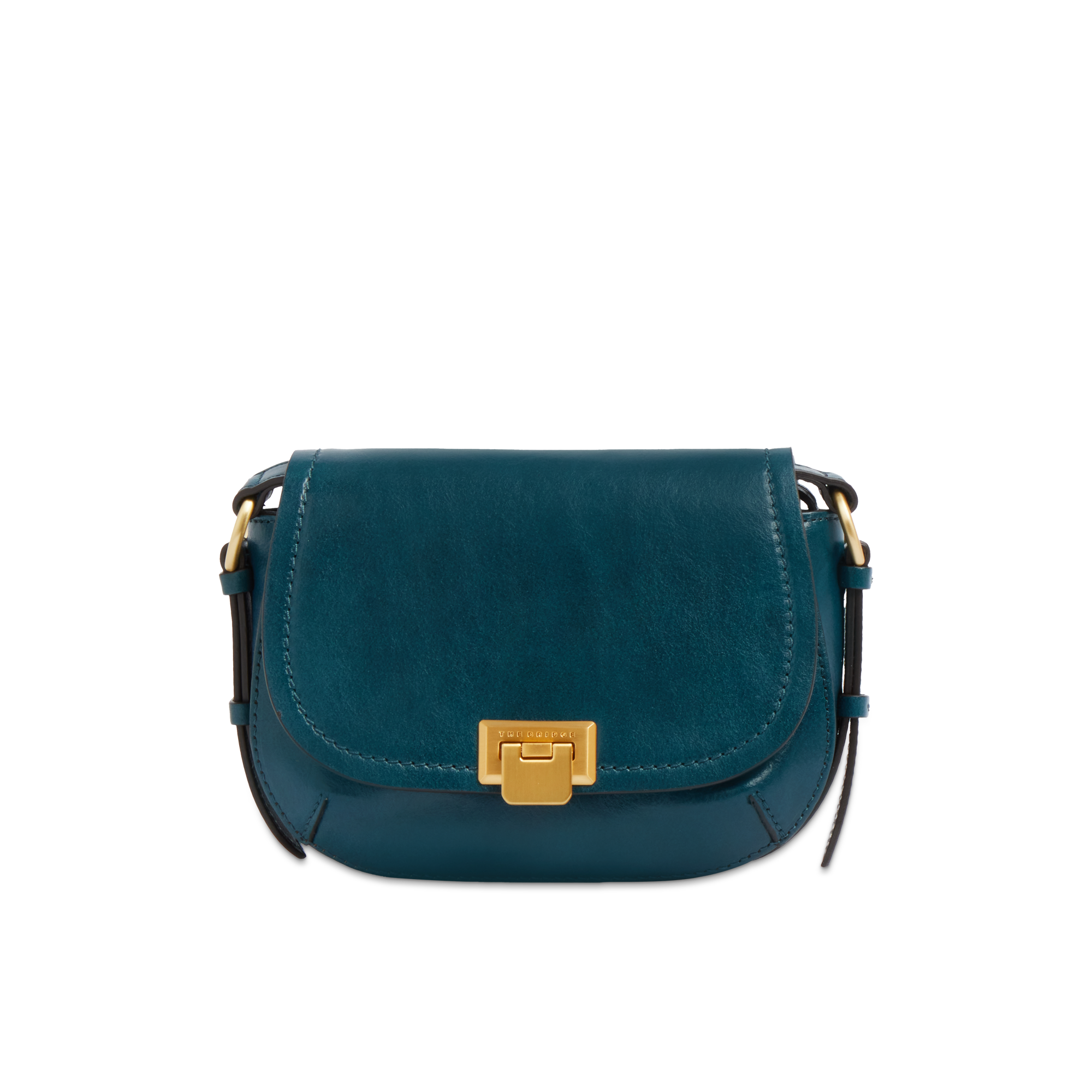 the-bridge-federica-borsa-tracolla-pelle-bovina-pavone-oro image 1