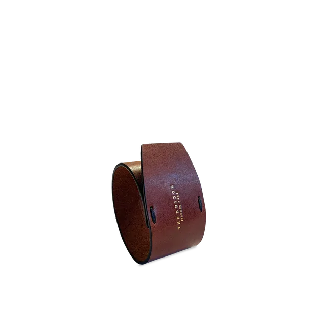 the-bridge-portatovaglioli-in-pelle-bovina-marrone-oro-fw25-26 image 1