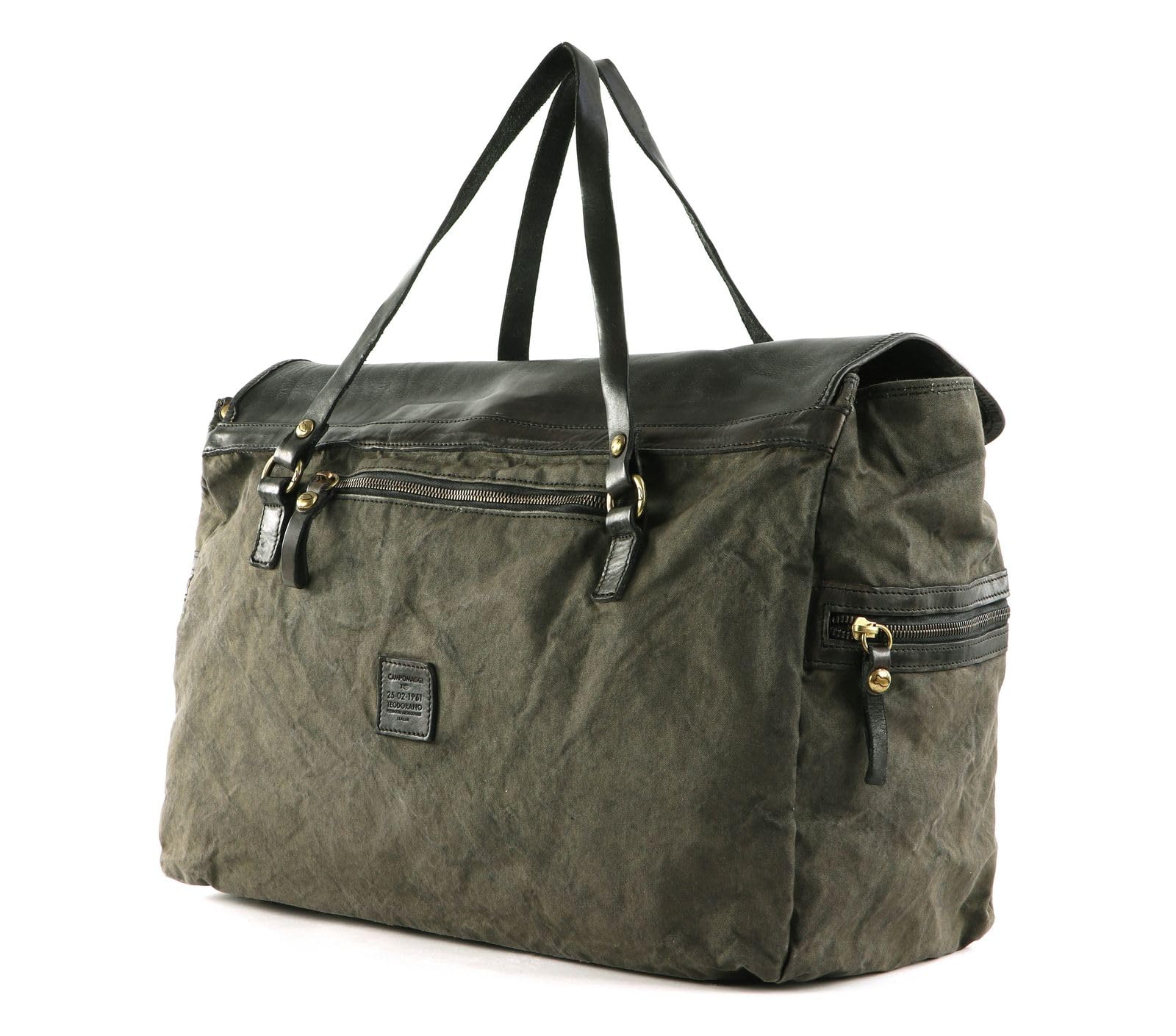 campomaggi-mercurio-weekender-verde-militare-grigio image 5