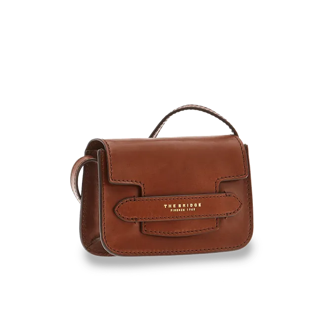 the-bridge-borsa-tracolla-in-pelle-marrone-strutturata-fw24-25 image 1