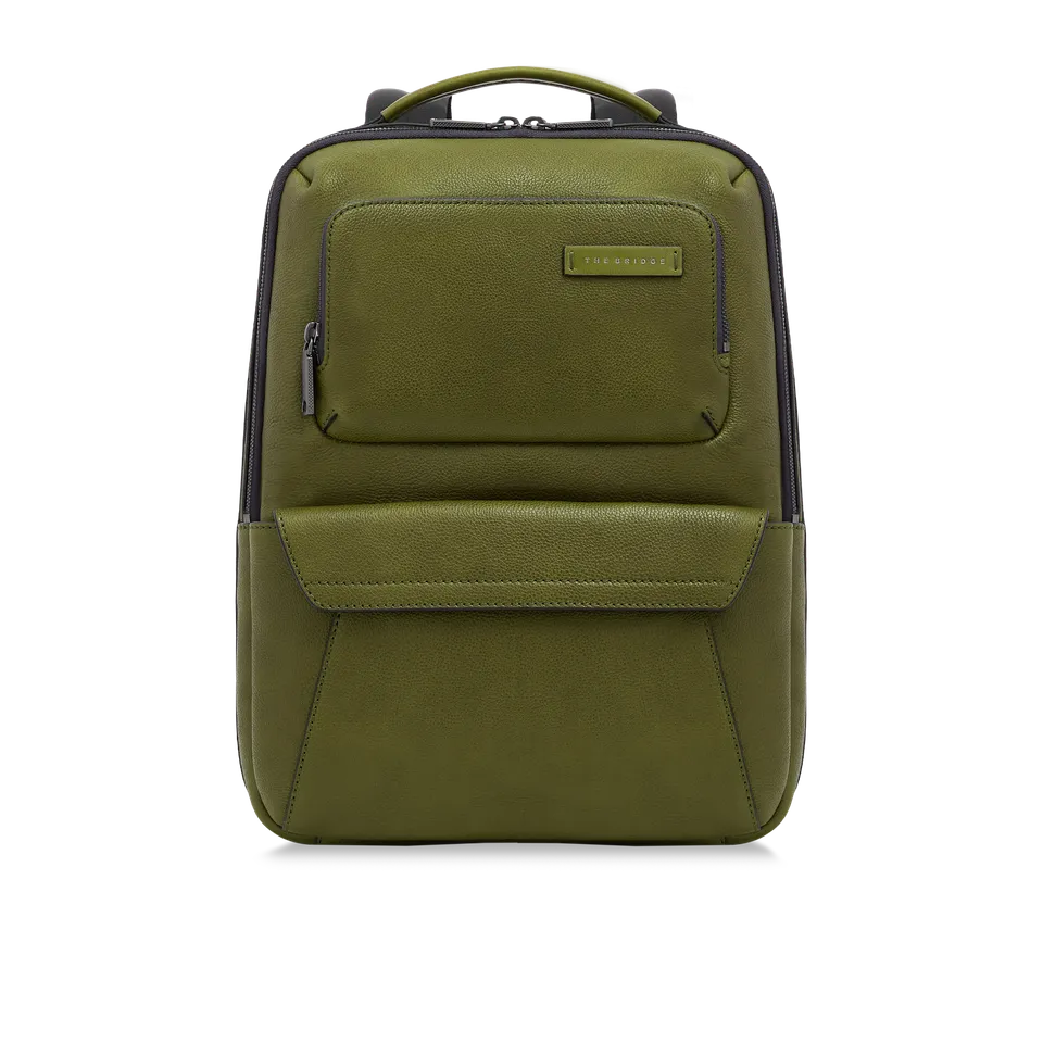 the-bridge-zaino-uomo-in-pelle-con-tasche-frontali-zip image 1