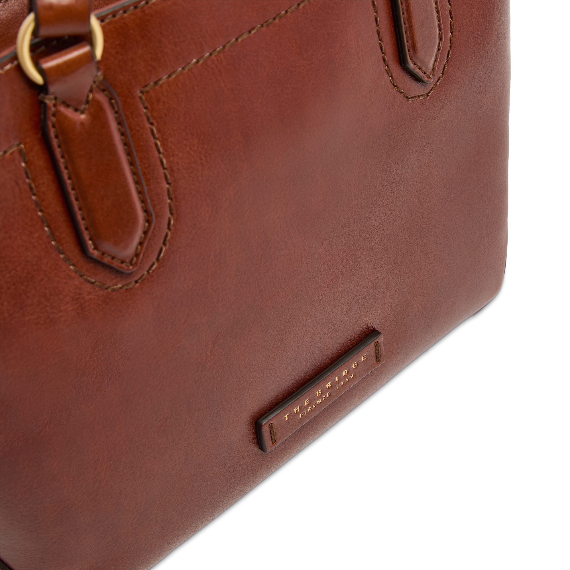 the-bridge-larissa-borsa-a-mano-in-pelle-con-tracolla-removibile-marrone-oro image 4