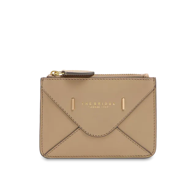 the-bridge-frida-portacarte-in-pelle-compatto-con-zip-butter-oro image 1