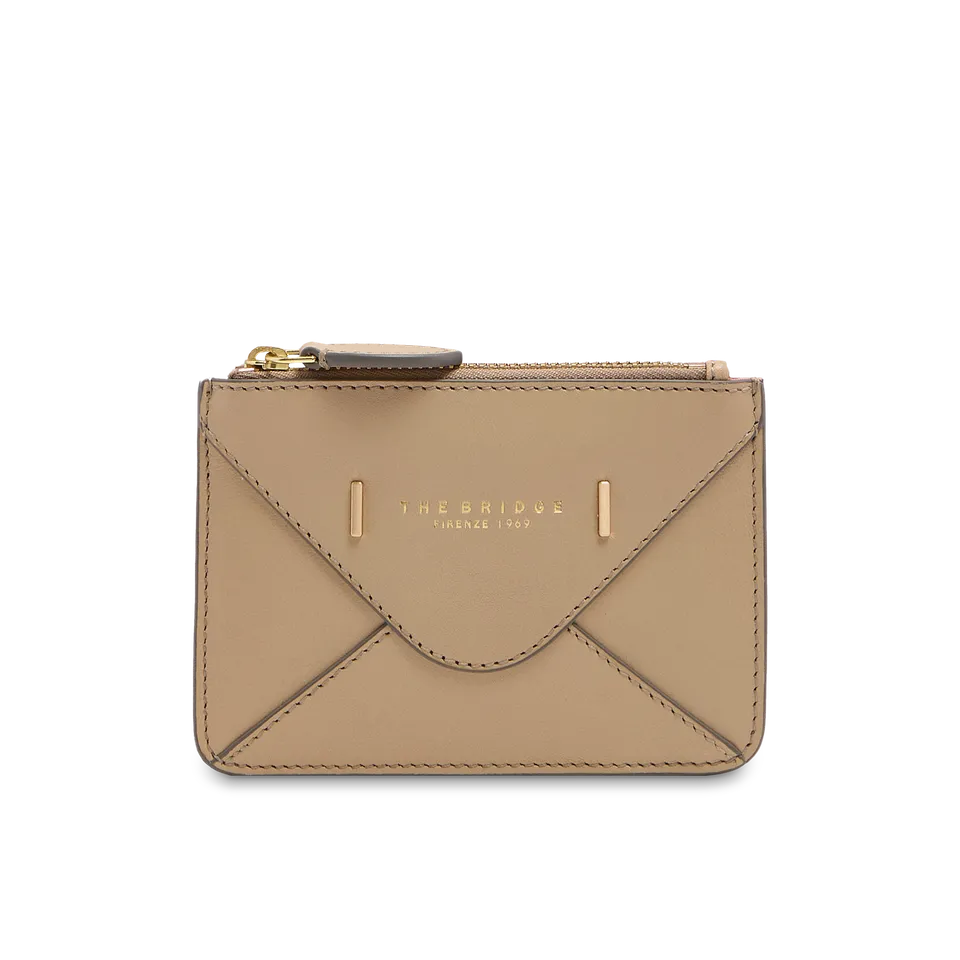 the-bridge-frida-portacarte-in-pelle-compatto-con-zip-butter-oro image 1