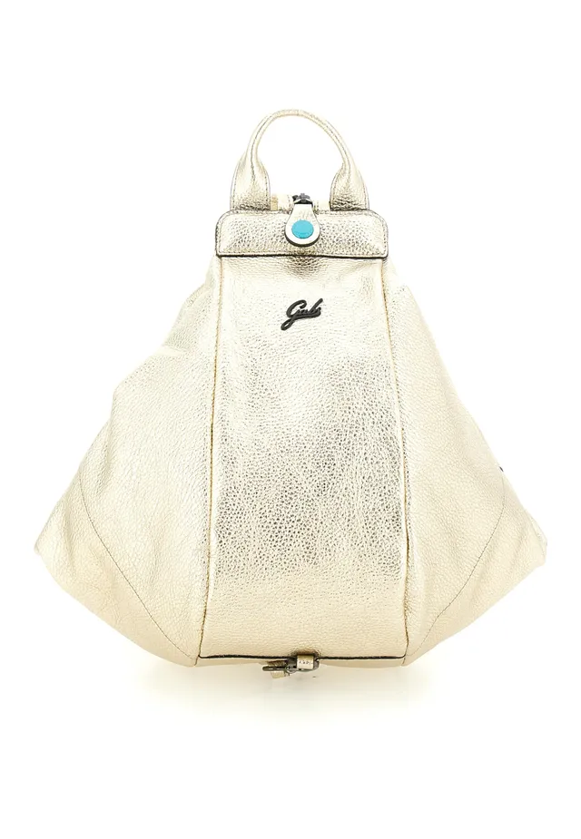 gabs-greta-taglia-m-zaino-in-pelle-oro-chiaro-made-in-italy image 1