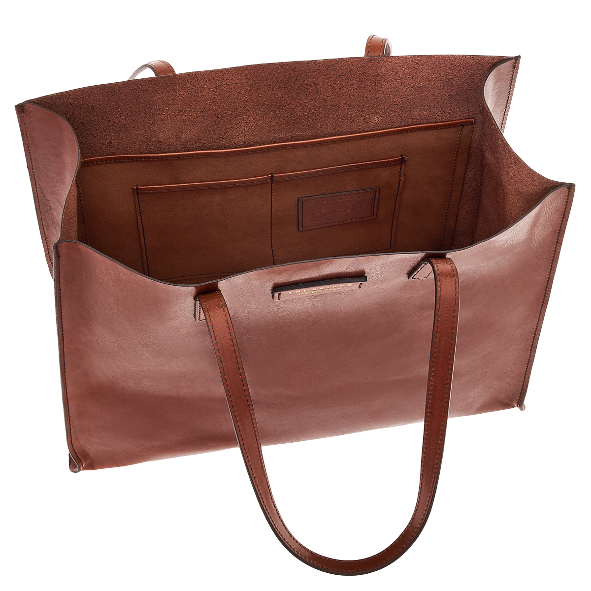 the-bridge-mirra-shopper-in-pelle-marrone-oro image 2