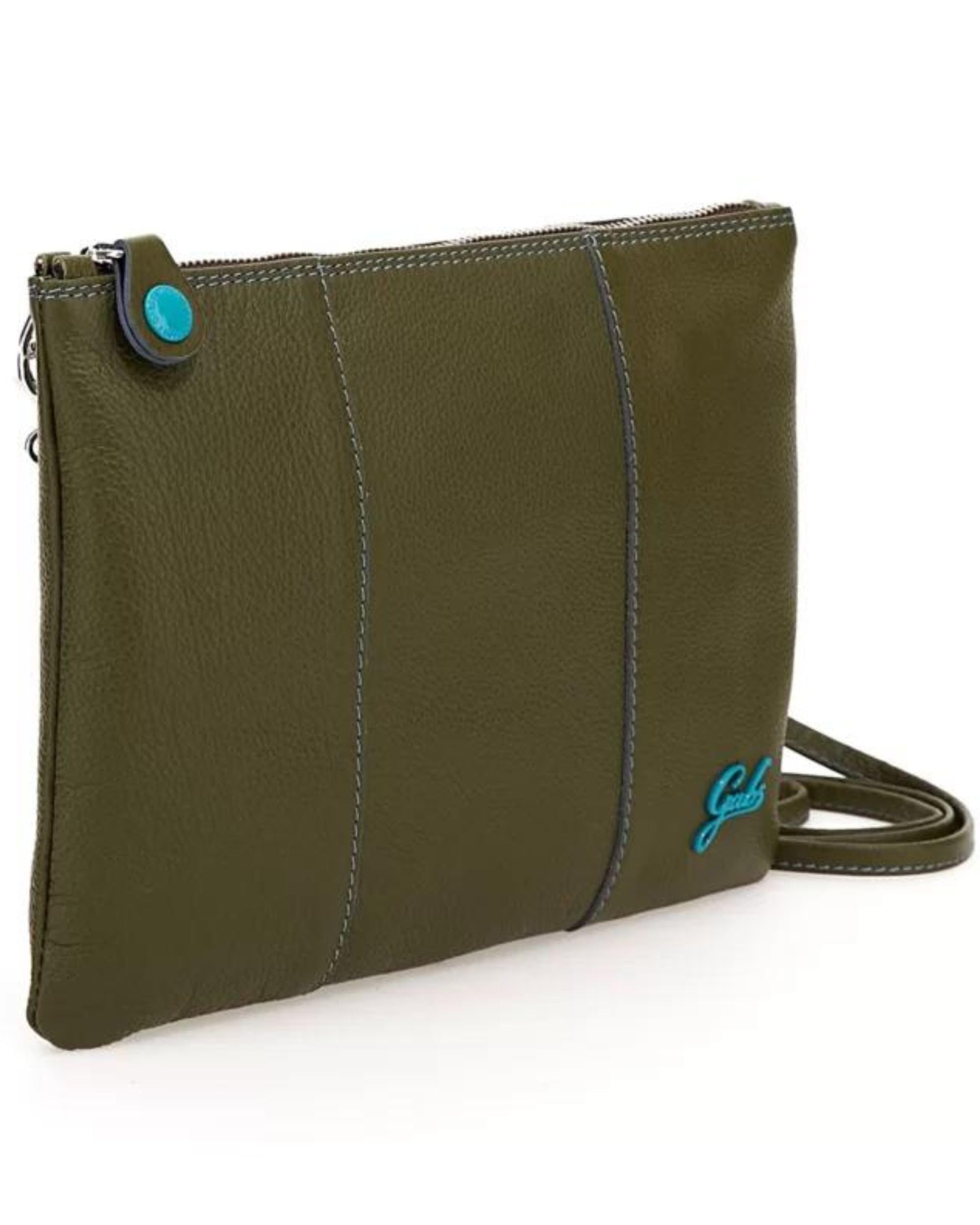 gabs-beyonce-m-basic-borsa-tracolla-pochette-donna-in-pelle-verde-prezzemolo image 4