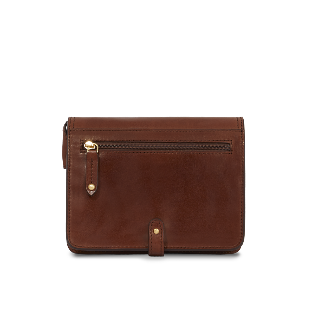 the-bridge-borsa-pelle-tracolla-a-scomparti-mini-marrone-oro-donna image 3