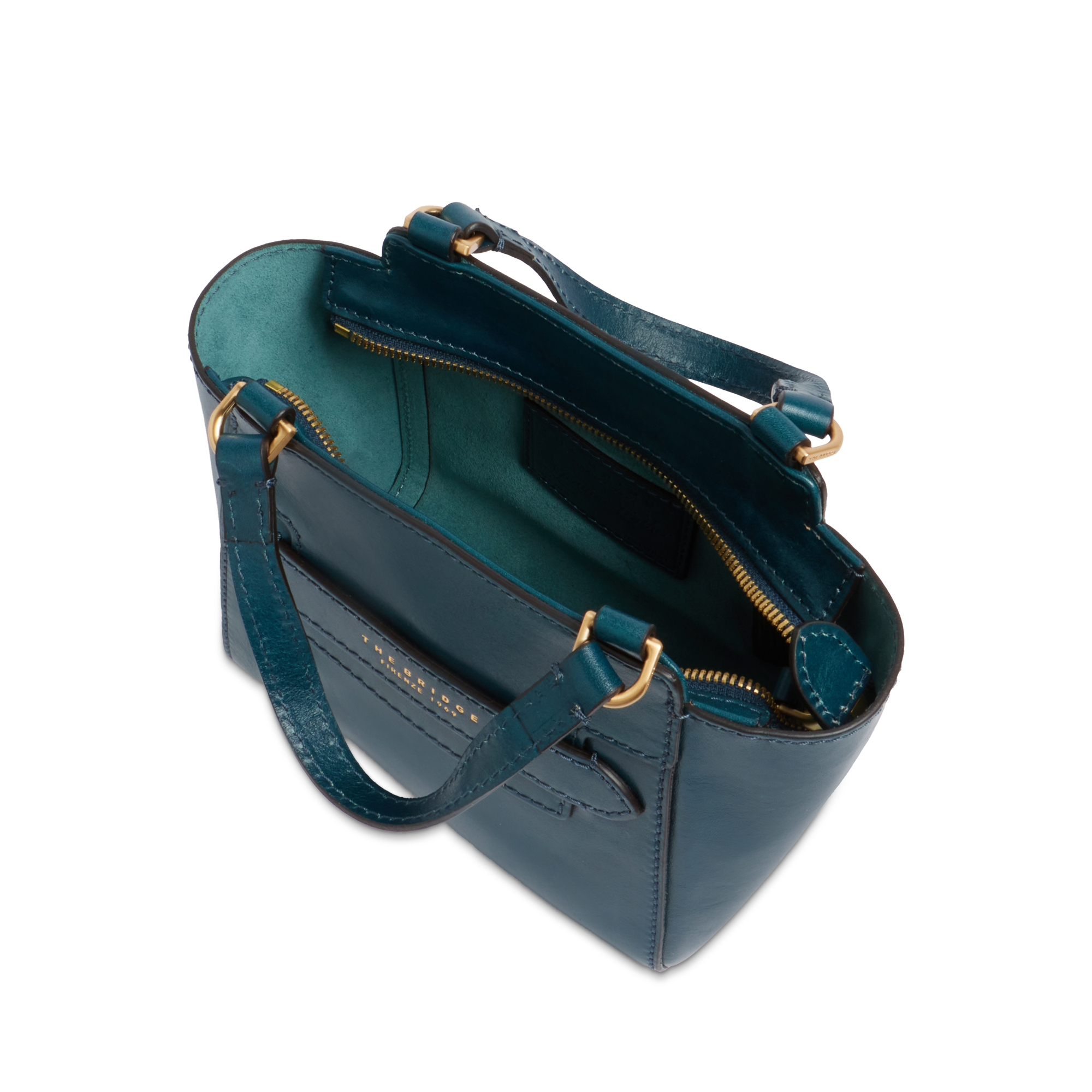 the-bridge-lucrezia-borsa-in-pelle-donna-con-tracolla-removibile-pavone-oro image 4