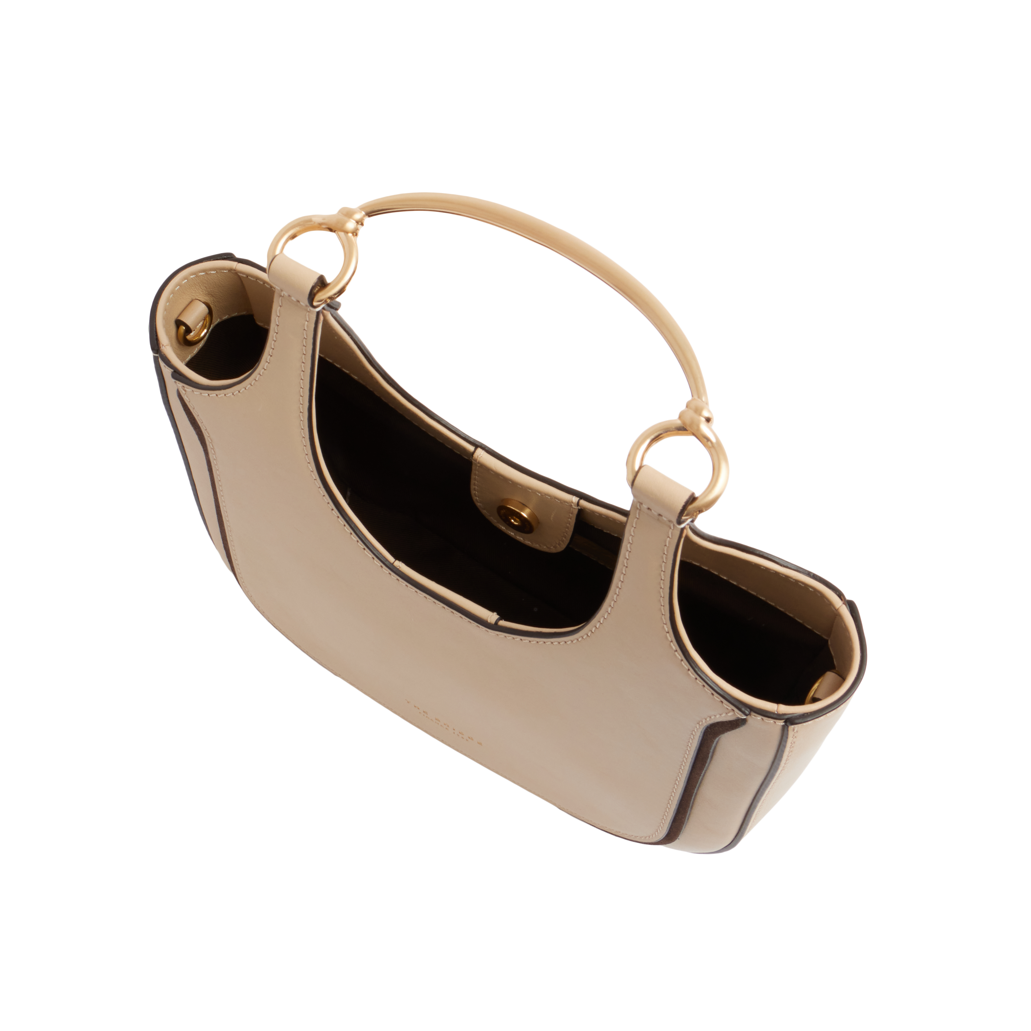 the-bridge-luce-borsa-hobo-mini-in-pelle-butter-oro-con-manico-gioiello image 4