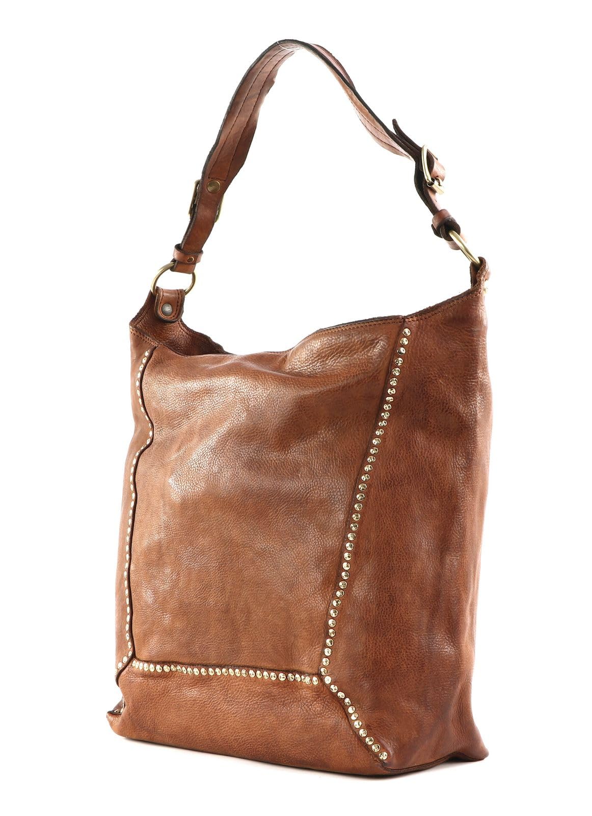 campomaggi-borsa-a-tracolla-pelle-cognac-con-rivetti-34-cm image 3