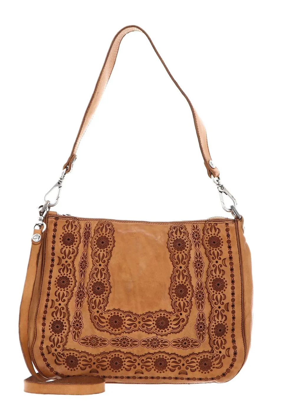 campomaggi-agnese-borsa-a-tracolla-pochette-in-pelle-cammello-marrone-chiaro image 1