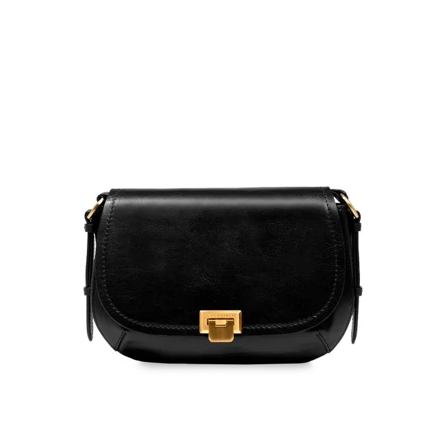 the-bridge-federica-borsa-a-tracolla-in-pelle-nero-oro image 1