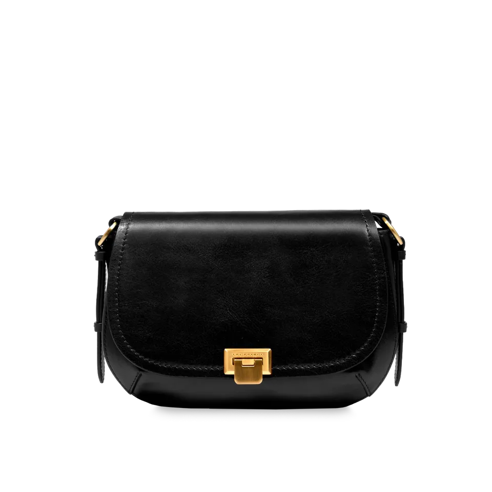 the-bridge-federica-borsa-a-tracolla-in-pelle-nero-oro image 1