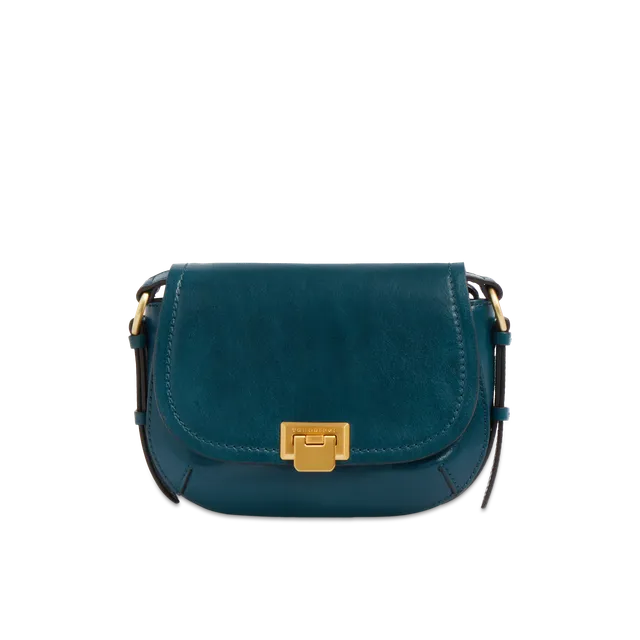 the-bridge-federica-borsa-tracolla-pelle-bovina-pavone-oro image 1
